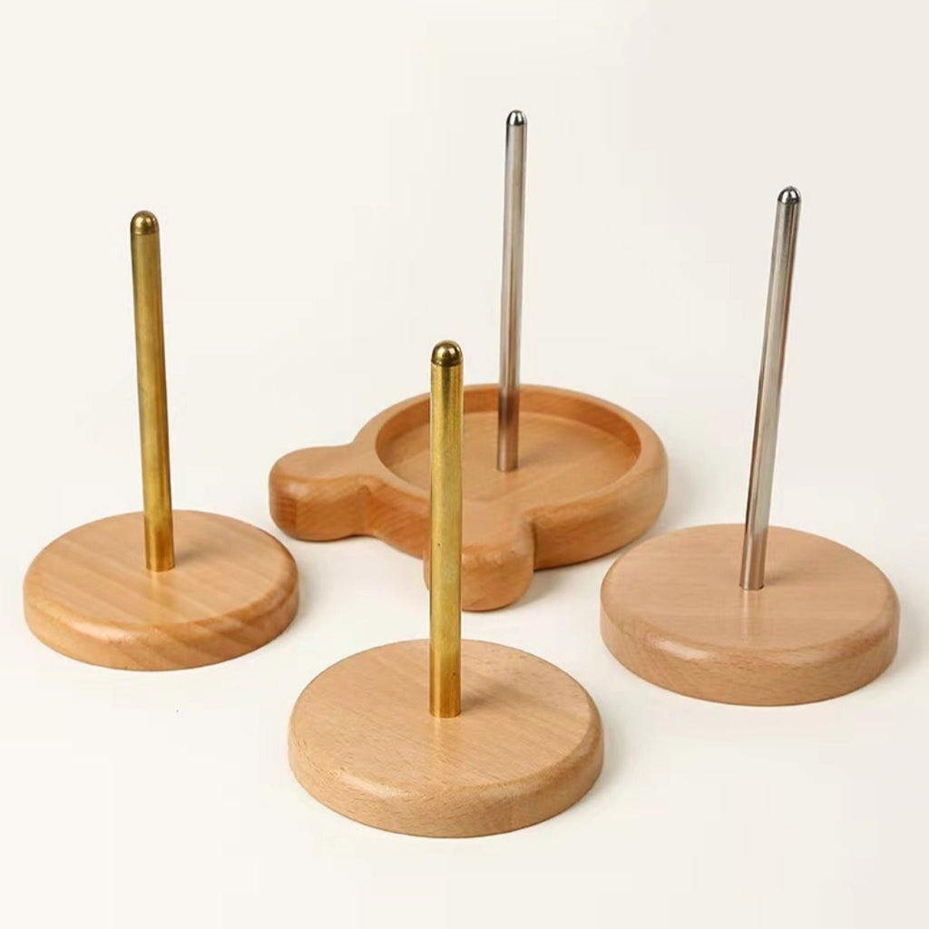 Wooden Rotatable Wool Spool