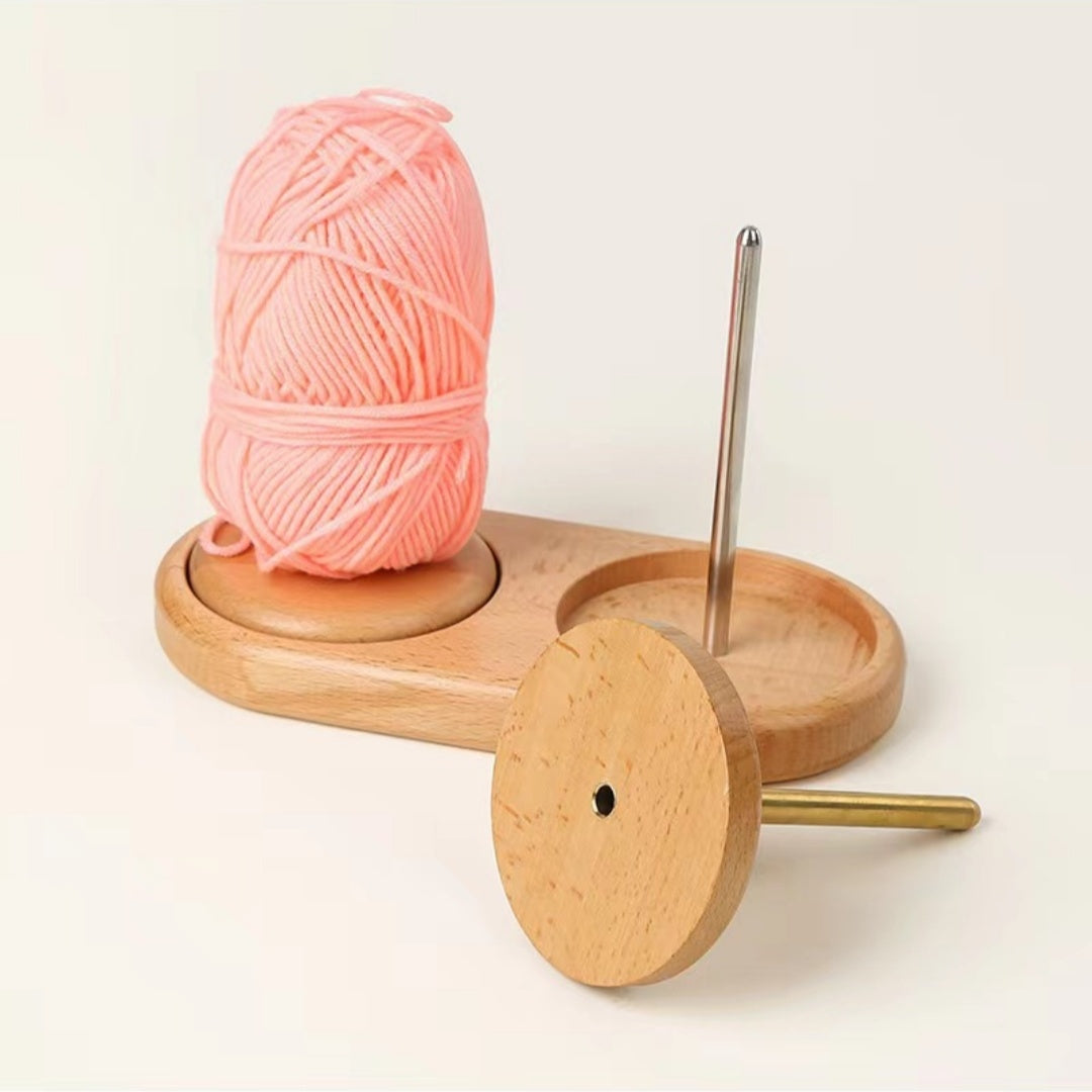 Wooden Rotatable Wool Spool