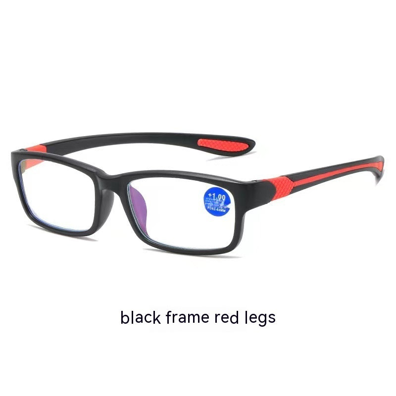 Anti-Blue Ray TR90 Color Two-color Sports Frame Reading Glasses