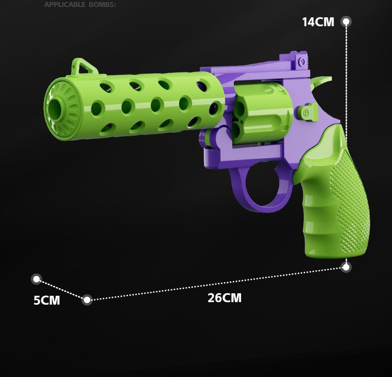 Mechanical Continuous Hair Left Wheel Children Toy Gun