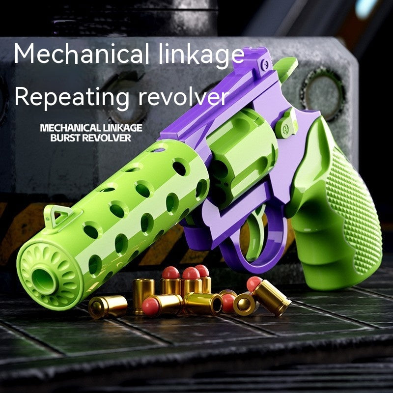 Mechanical Continuous Hair Left Wheel Children Toy Gun