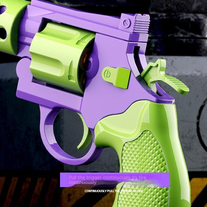 Mechanical Continuous Hair Left Wheel Children Toy Gun