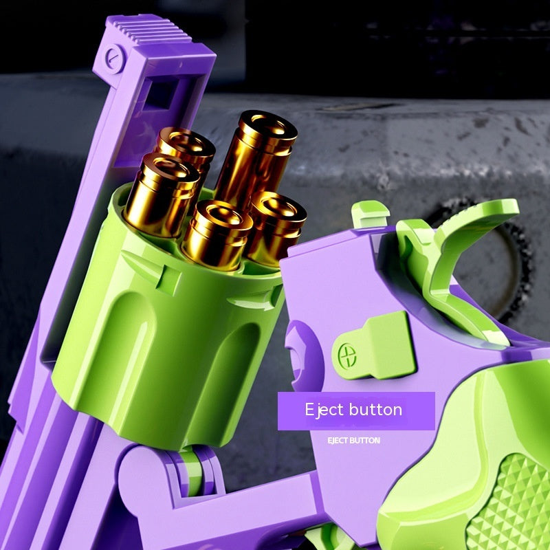 Mechanical Continuous Hair Left Wheel Children Toy Gun