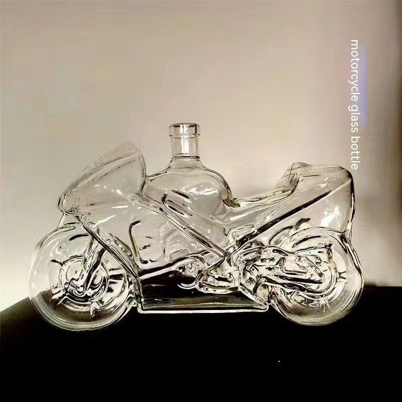 Transparent Glass Jar Helicopter Wine Bottle