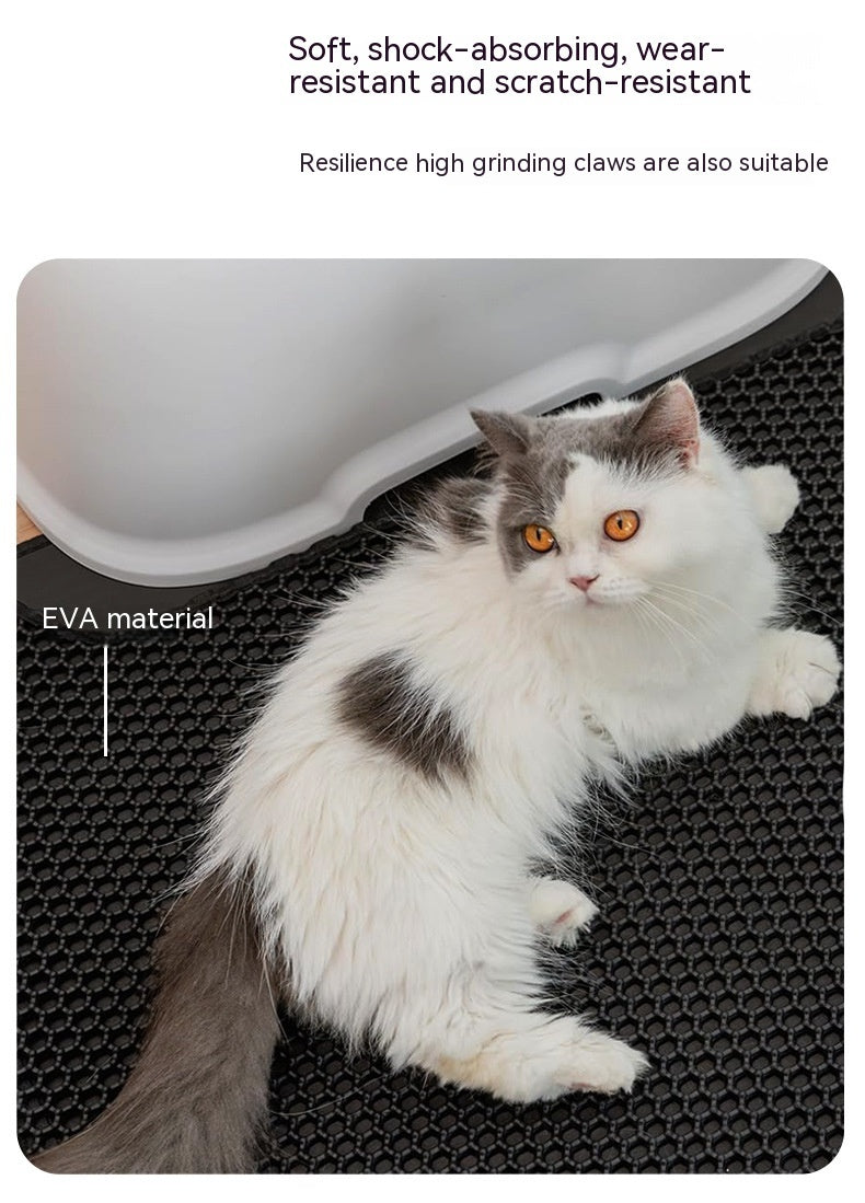 Pet Cat EVA Double Layer Basin Mat Anti-splash Filter Sand Cat Toilet Mat Wear-resistant Scratch-resistant Cattery Pad