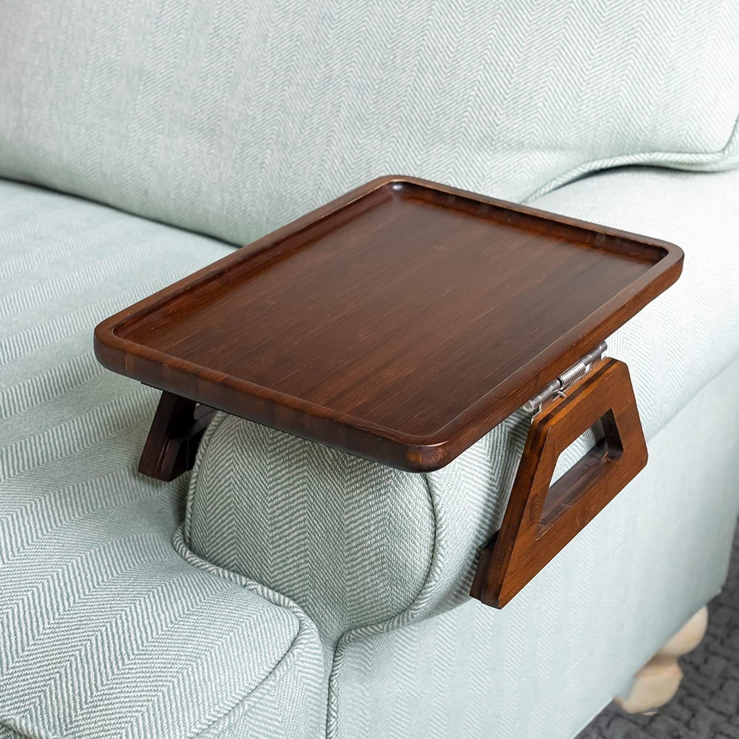 Simple Solid Color Creative Wooden Sofa Tray