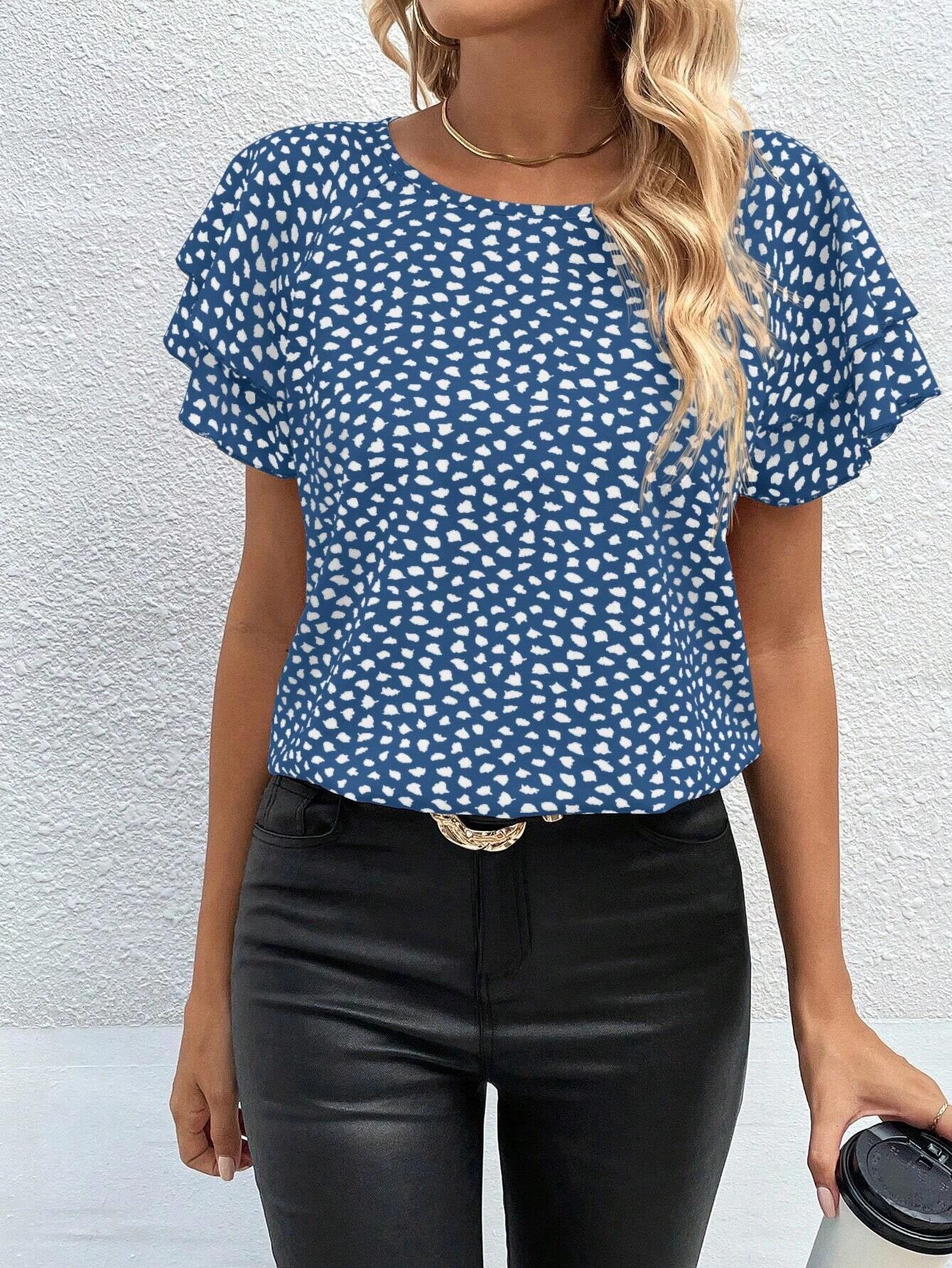 Spring And Summer New Fashion Print Top