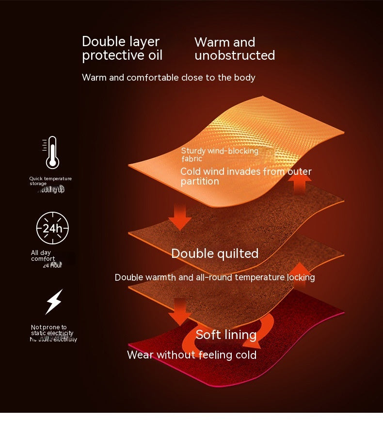 Middle-aged And Elderly Padded Jacket Warm Business Cotton-padded Casual Coat