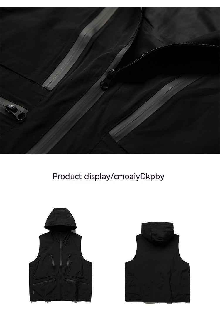 New Sleeveless Coat Outdoor Hooded Top