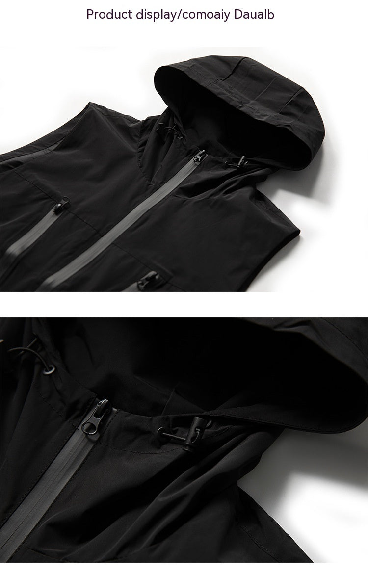New Sleeveless Coat Outdoor Hooded Top