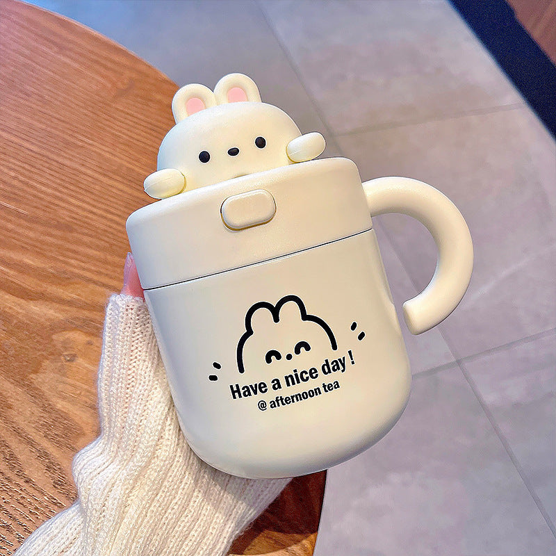 Bear Mug With Lid Household Thermal Insulated Bottle