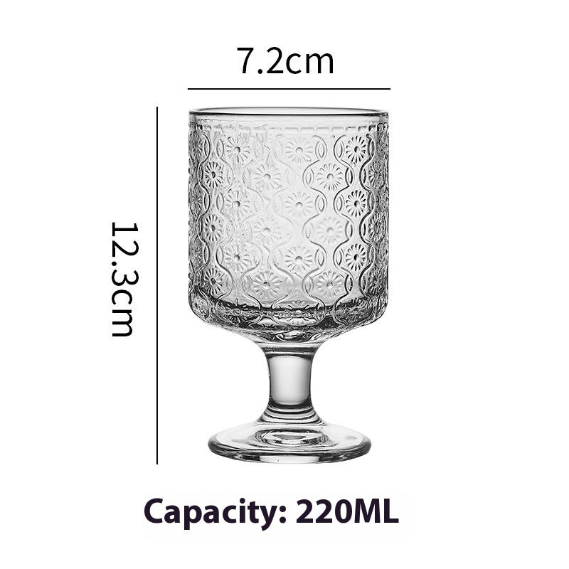 Short Foot SUNFLOWER Glass Coffee Cup Cold Extract Latte