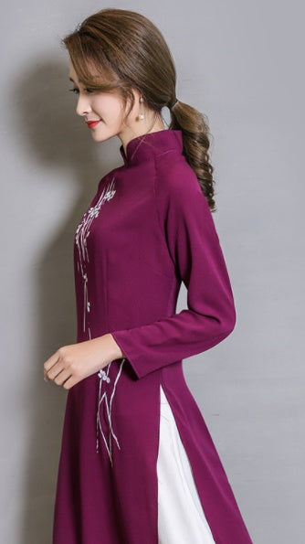 Modified Cheongsam Women's Long Dress