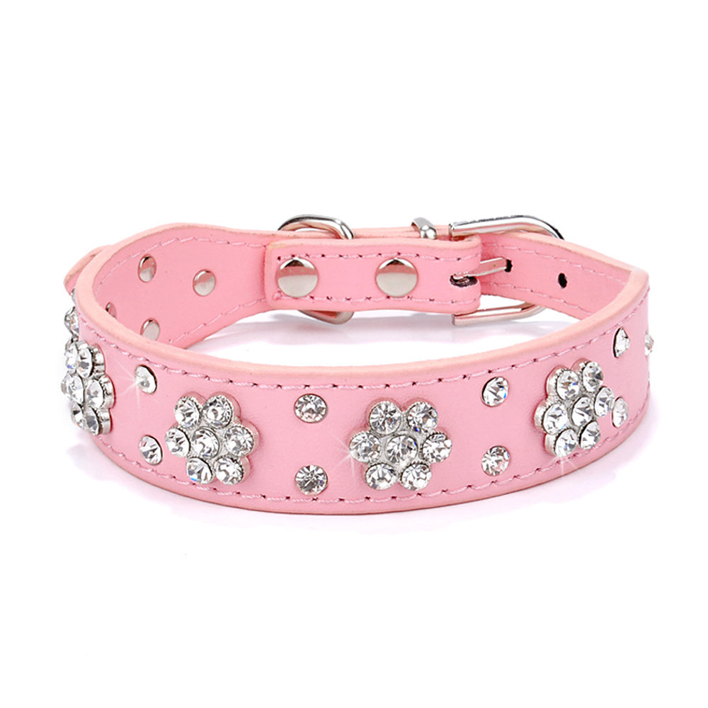 Shiny Hot Rhinestone Dog Cat Comfortable Korean Velvet Pet Leash