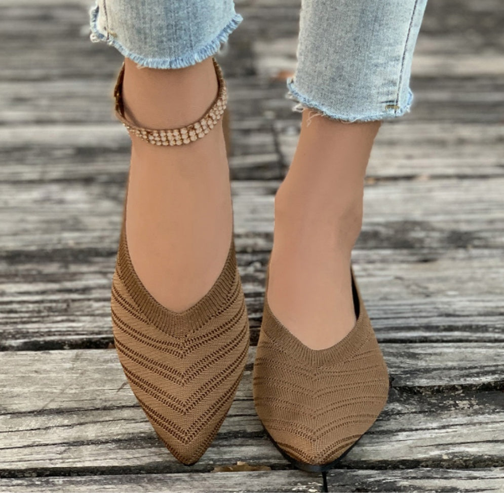 Women's Comfortable Low-cut Square Toe Flat Shoes