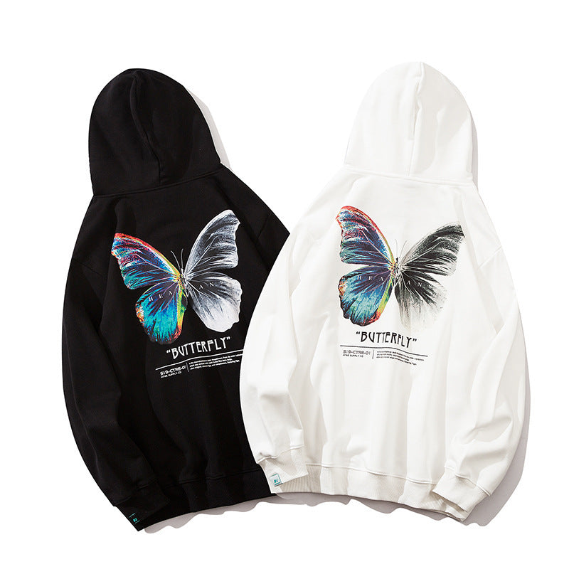 Butterfly print hoodie
