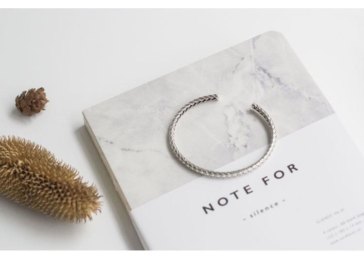 925 Sterling Silver Woven Pattern Adjustable Bracelet