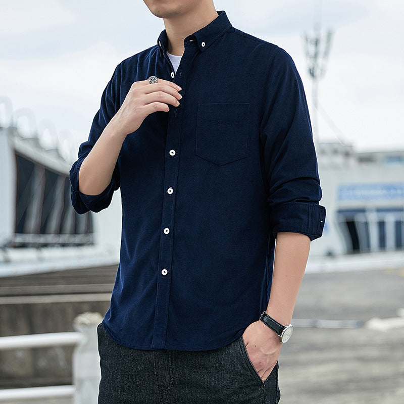 Corduroy Men's Long Sleeve Shirt