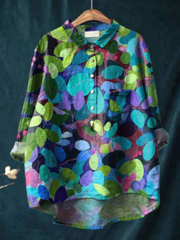 Casual Long Sleeve Shirt Animal Print Hawaiian Long Sleeve