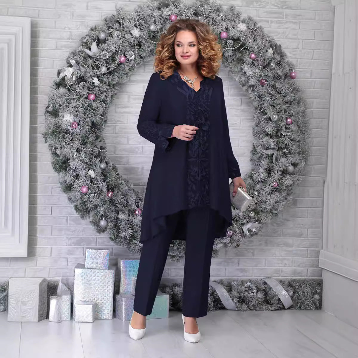 Embroidered Elegant Commuter Slim-fit Suit