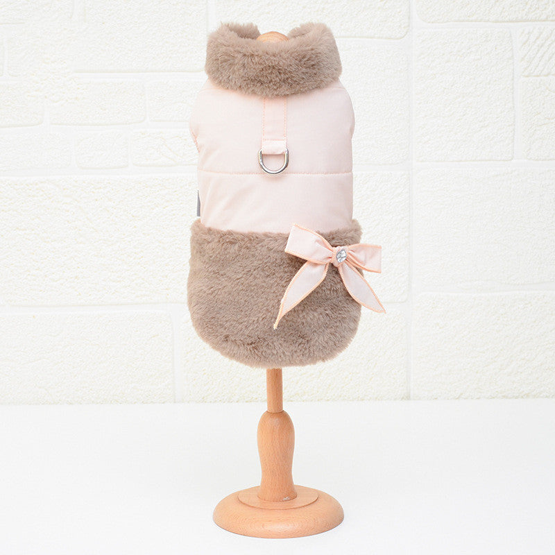 Autumn and winter plus velvet warm pet clothes