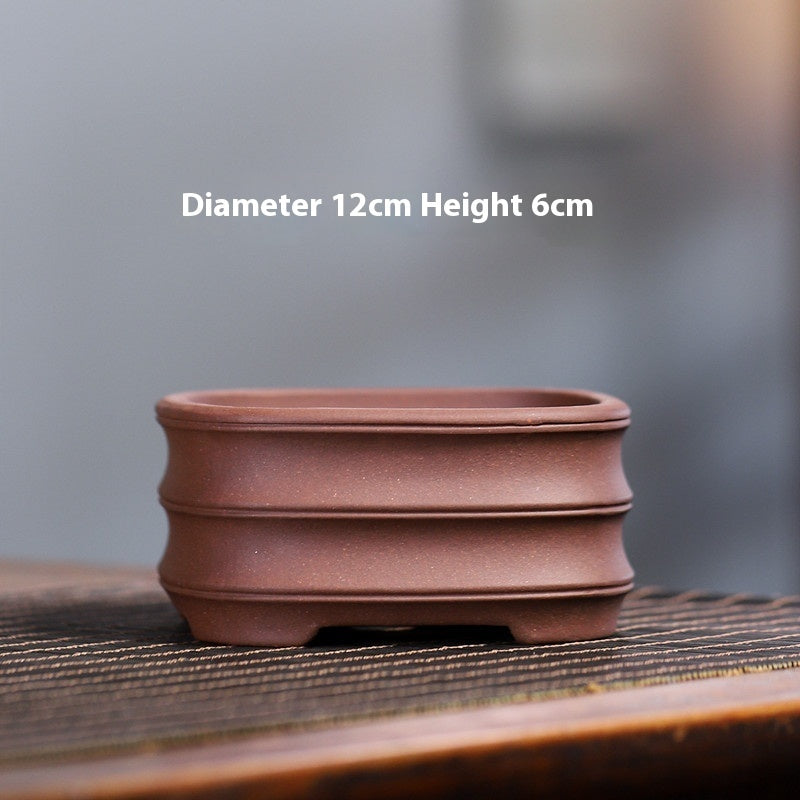 Yixing Purple Sand Small Flower Pot Stoneware Breathable