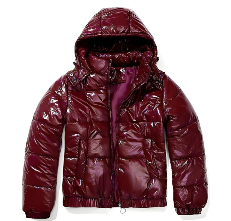 New Fall Winter Hooded Film Splash Proof Jacket Long-sleeved Cotton-padded Coat