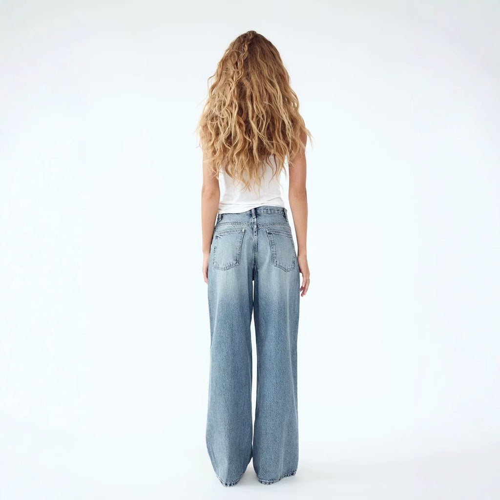 High Waist Wide Leg Jeans Daily Comfortable, Casual And Versatile