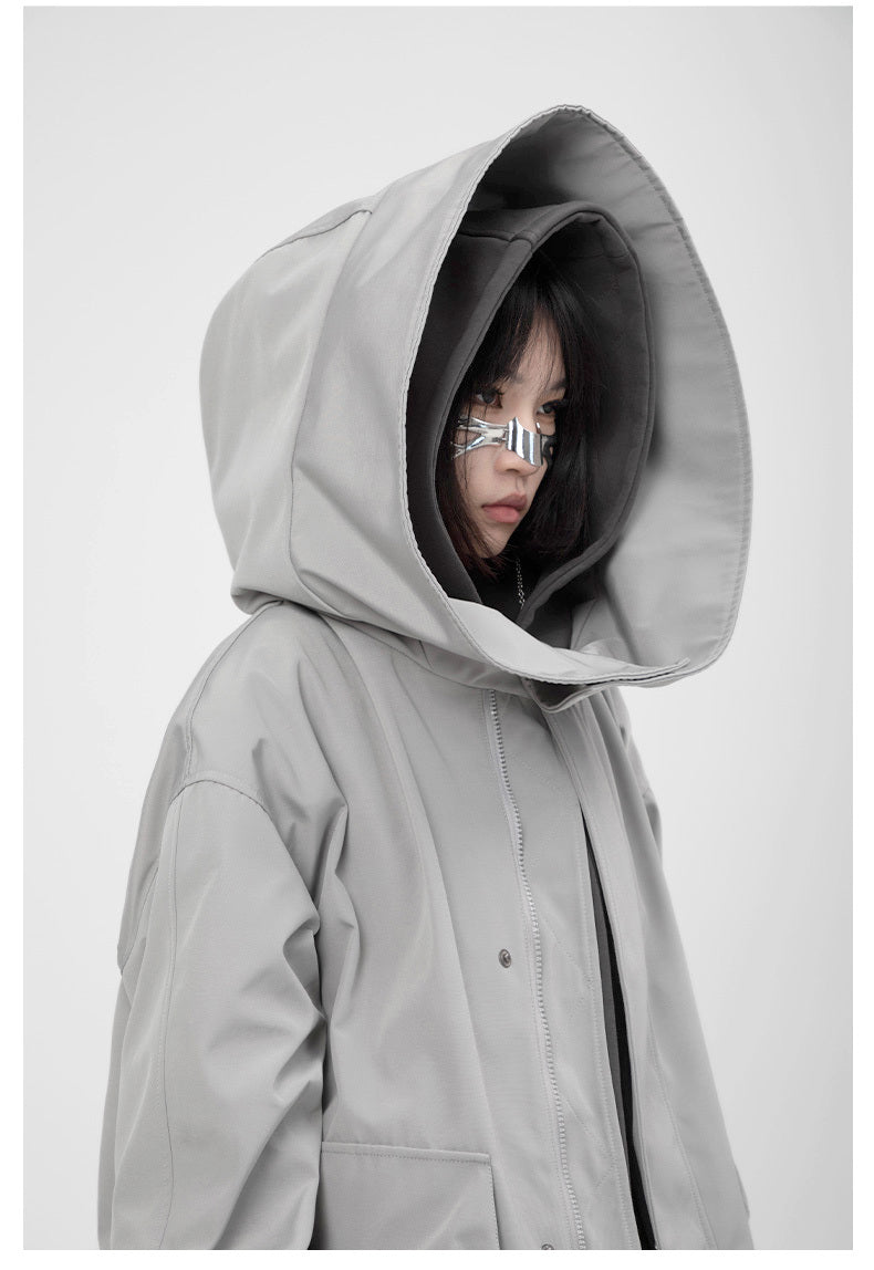 Tooling With Hooded Two Trench Coats Loose For Men And Women