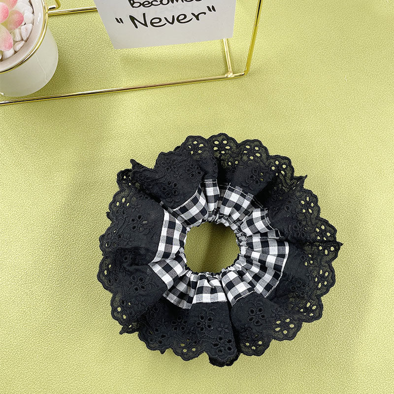 Lace Handmade French Hollow Cotton Personality Trendy Hair Ring