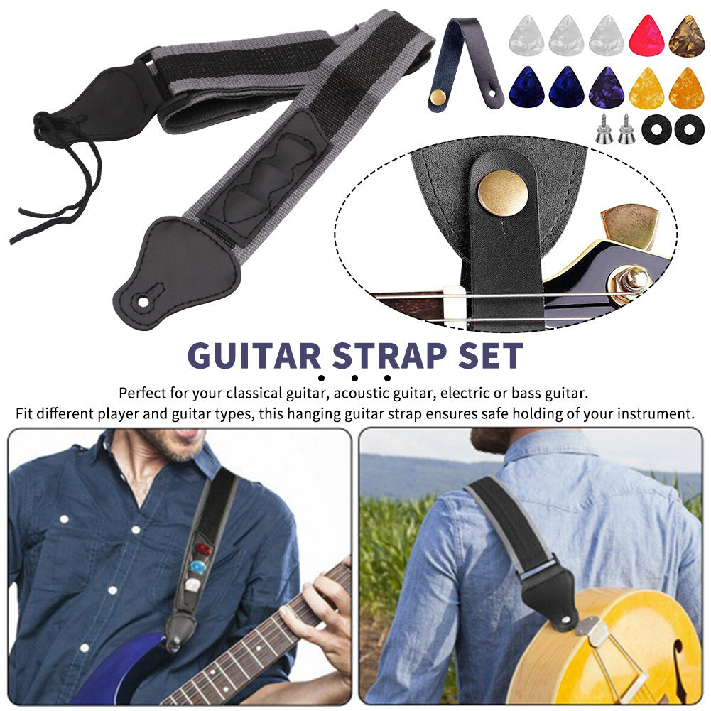 Guitar Paddle Strap Head Rope Set