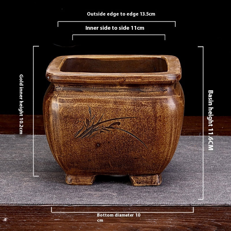 Orchid Grass Succulent Small Flower Pot Porcelain Minimalist Creative