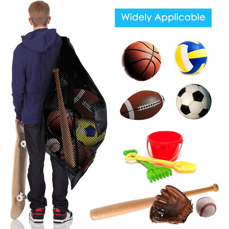 Heavy Mesh Basketball Football Volleyball Rugby Ball Net Pocket Ball Bag Buggy Bag