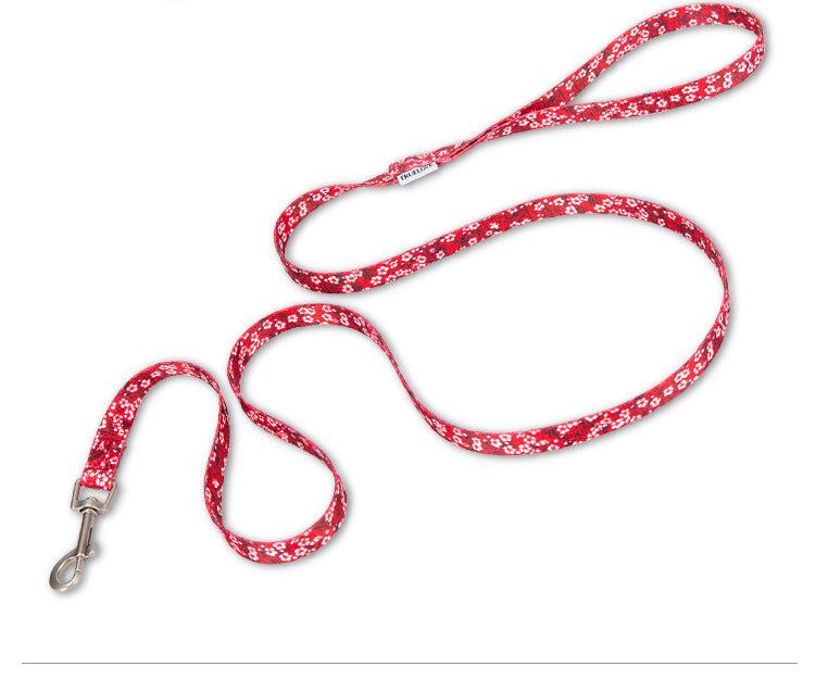Pet Cat And Dog Floral Hand Holding Rope Pull-resistant