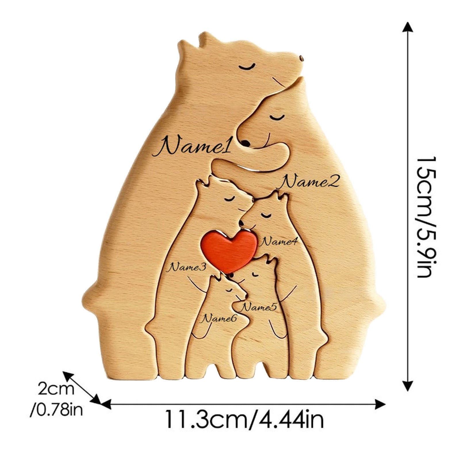 Wooden Puzzle Mother And Son Bear Set Handicraft Ornaments