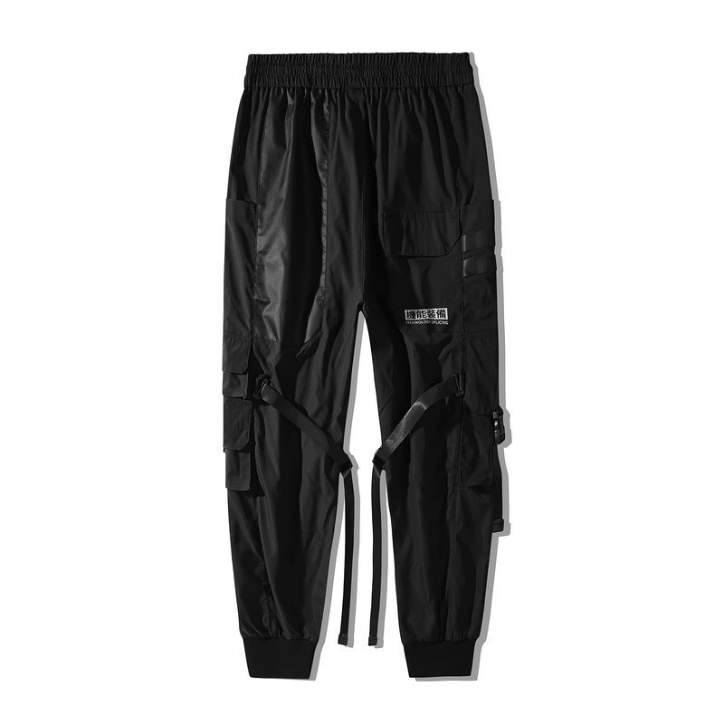 Tooling Trousers Trendy Brand Streamers Multi-pockets Leisure