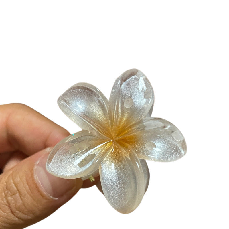Stereo Color Plumeria Rubra Large Hair Clip