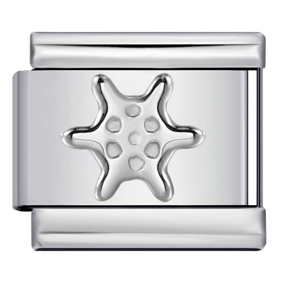 DIY Italian Module Bracelet Titanium Steel Gold Plated