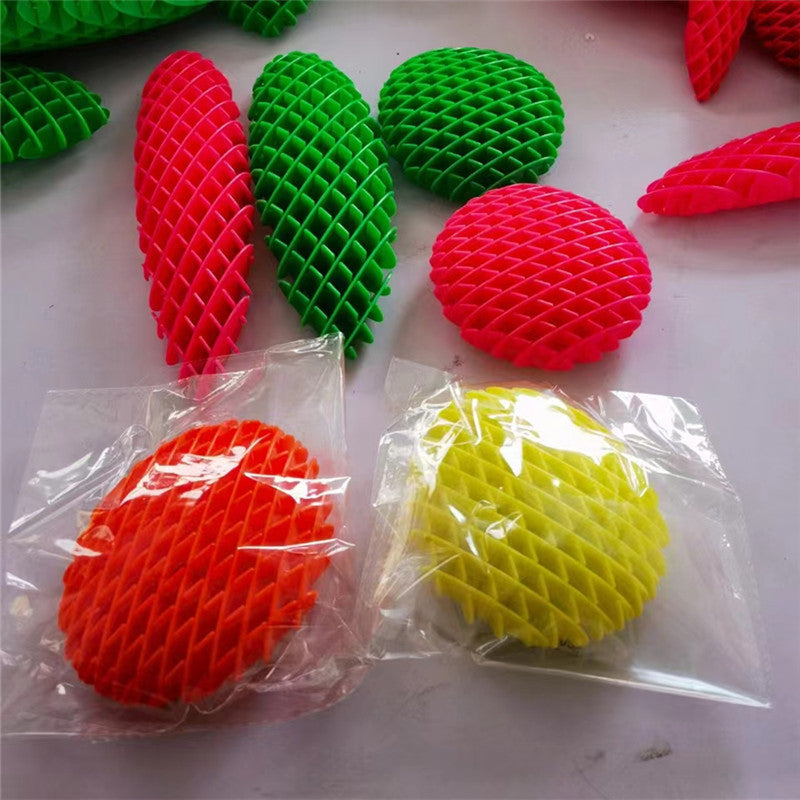 Colorful Worm Squeeze Stretchy Toy Sensory Deformation Plastic Shrapnel Decompression Worm Toy