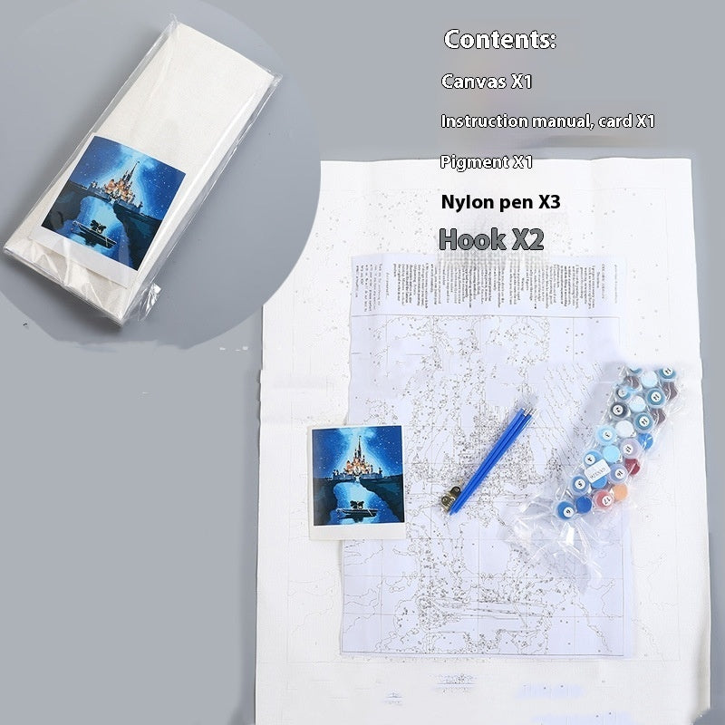 Diy Digital Oil Painting Batch Christmas Color Filling