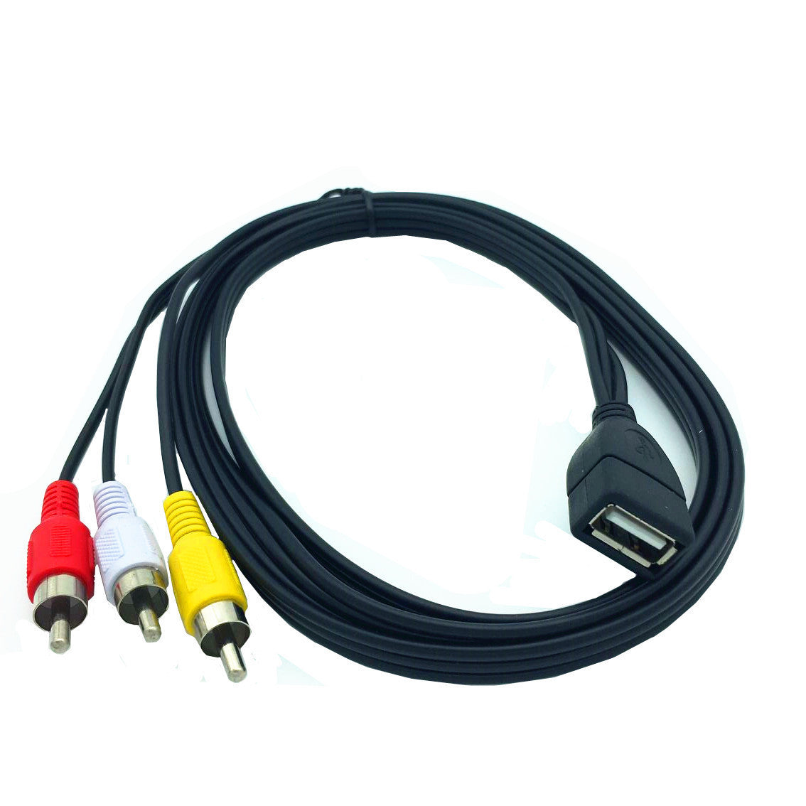 USB Female To 3RCA Audio And Video Cable