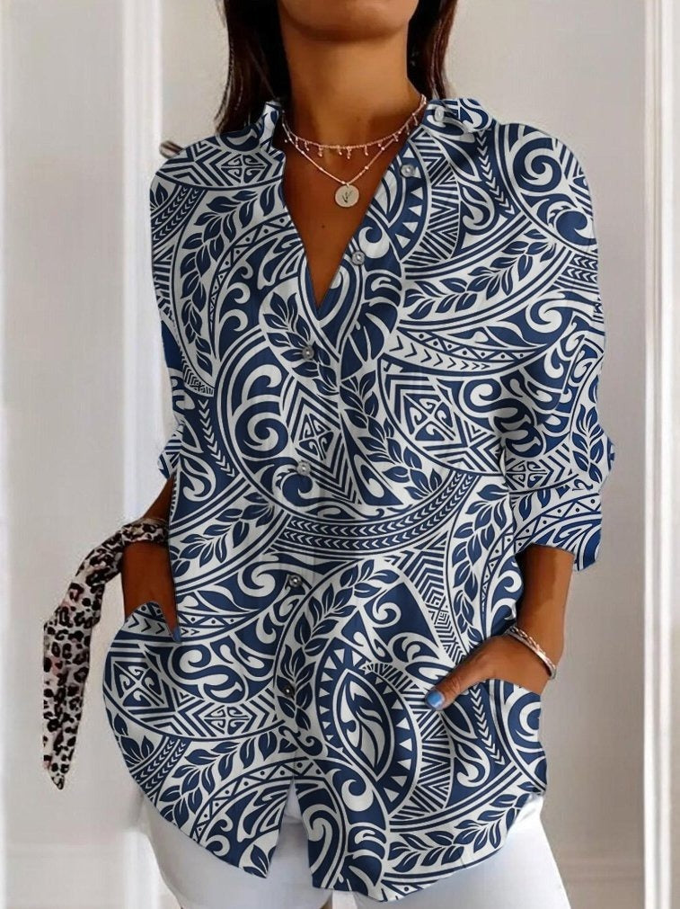 3D Digital Printing Long Sleeve Shirt Top