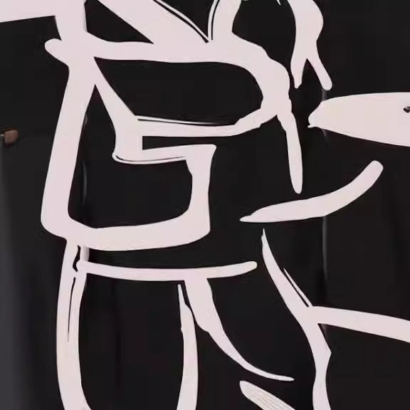 Women's Shoulder Short Sleeve Printed Shirt