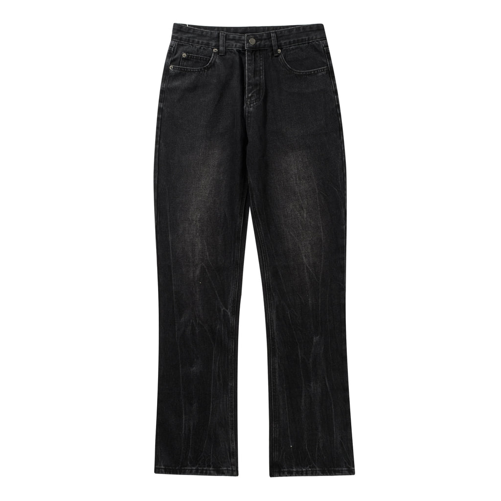 Style Black Gray Lightning Wash Micro-cut Jeans
