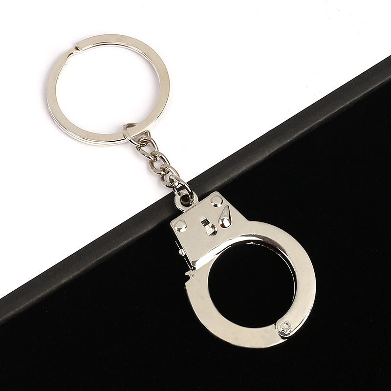 Metal Bags Pendant Zinc Alloy Casual Simulation Handcuffs Keychain