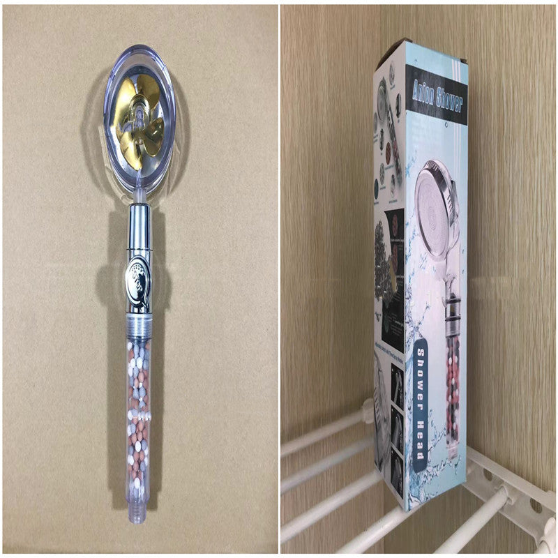 Household Turbine Tricolor Filter Ball Supercharged Shower