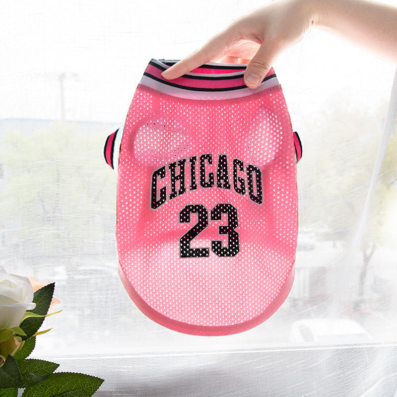 Pet Clothes Basketball Vest Large Mesh Summer Dog Clothes