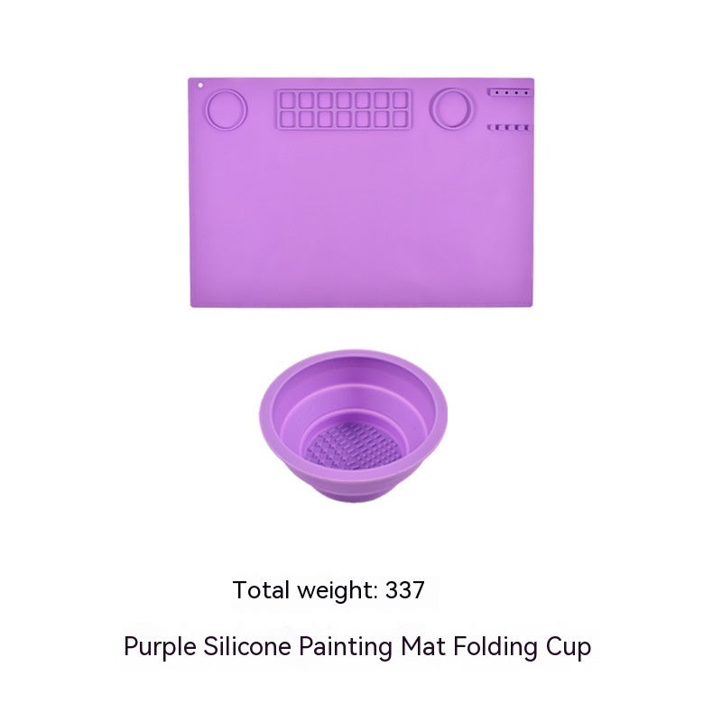 Large Rectangular Dining Table Protective Pad With Cup Painting Mat Silicone Mold