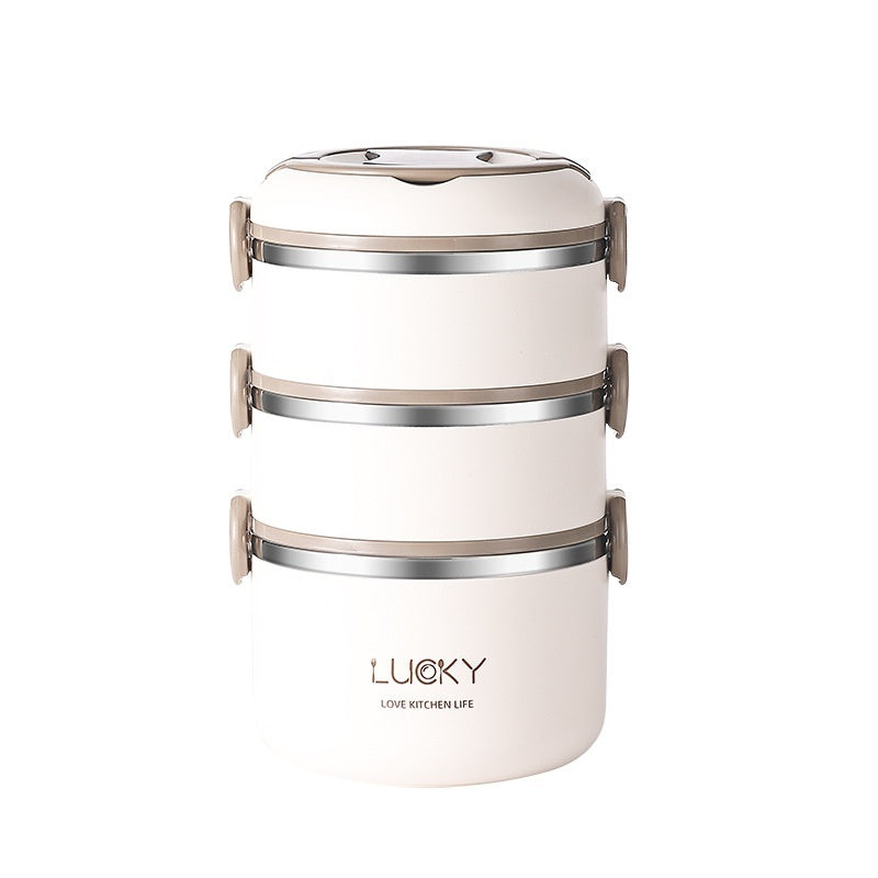 Insulated Stainless Steel 304 Food Grade Office Worker Compartment Japanese Double Deck And Multi-layer Bento Box