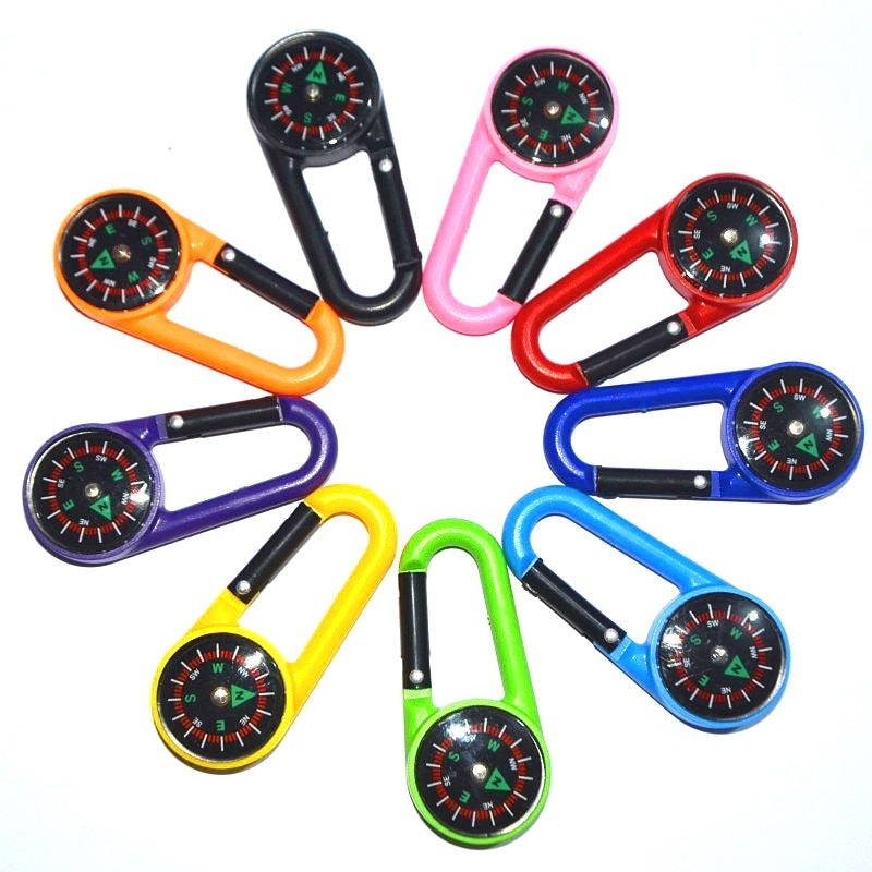 Outdoor Plastic Climbing Button Carabiner Compass